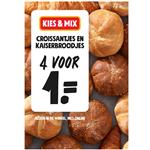 [LOKAAL] Croissantjes en Kaiserbroodjes (4 voor 1 euro)